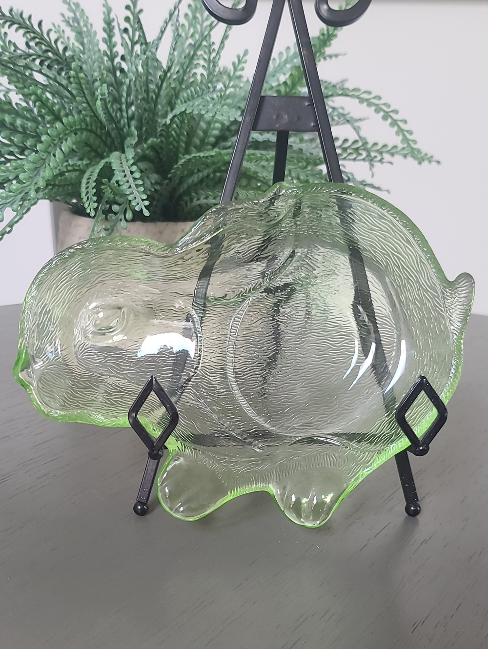 Green Glass Bunny Dish - Home Accents - Picture 3 of 4